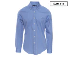 Ralph Lauren Men's Slim Fit Natural Stretch Poplin Shirt - Core Replen Blue