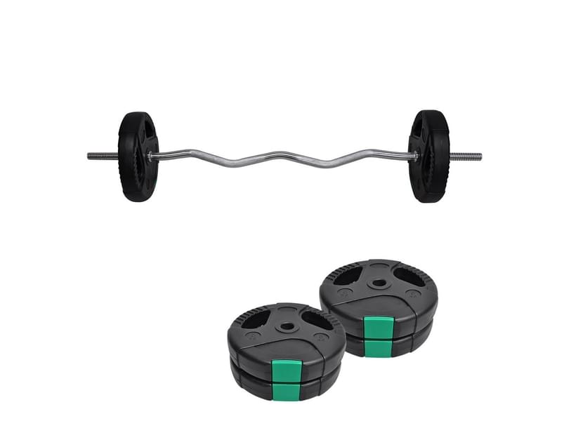 We R Sports BARBELL BAR WITH SPRING COLLAR DUMBBELL WEIGHT LIFTING TRICEPS BAR HOME FITNESS 
