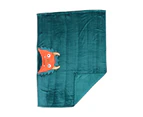 Mountain Warehouse Kids Character Hooded Unicorn Blanket Soft Throw Extra Comfy - Teal