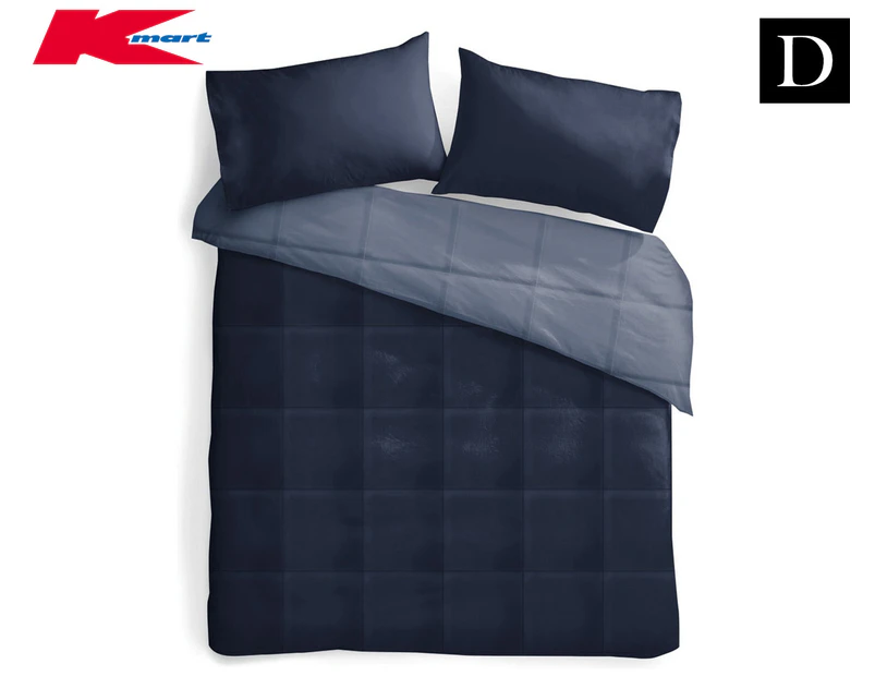 Anko by Kmart Reversible Double Bed Comforter Set - Blue