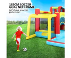 8 In 1 Inflatable Water Park Slide Jumping Castle Soccer Goal with Cannon