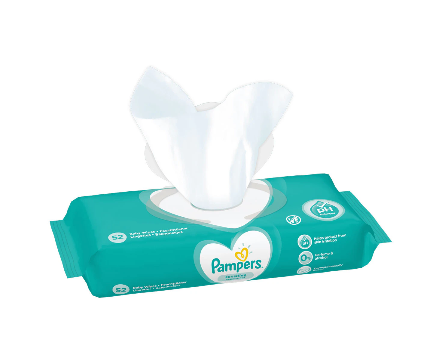 Pampers Baby Sensitive Wipes 52 Refill Pack