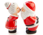 MDI Kissing Santa & Mrs. Claus Magnetic Salt & Pepper Set - Red/White/Multi