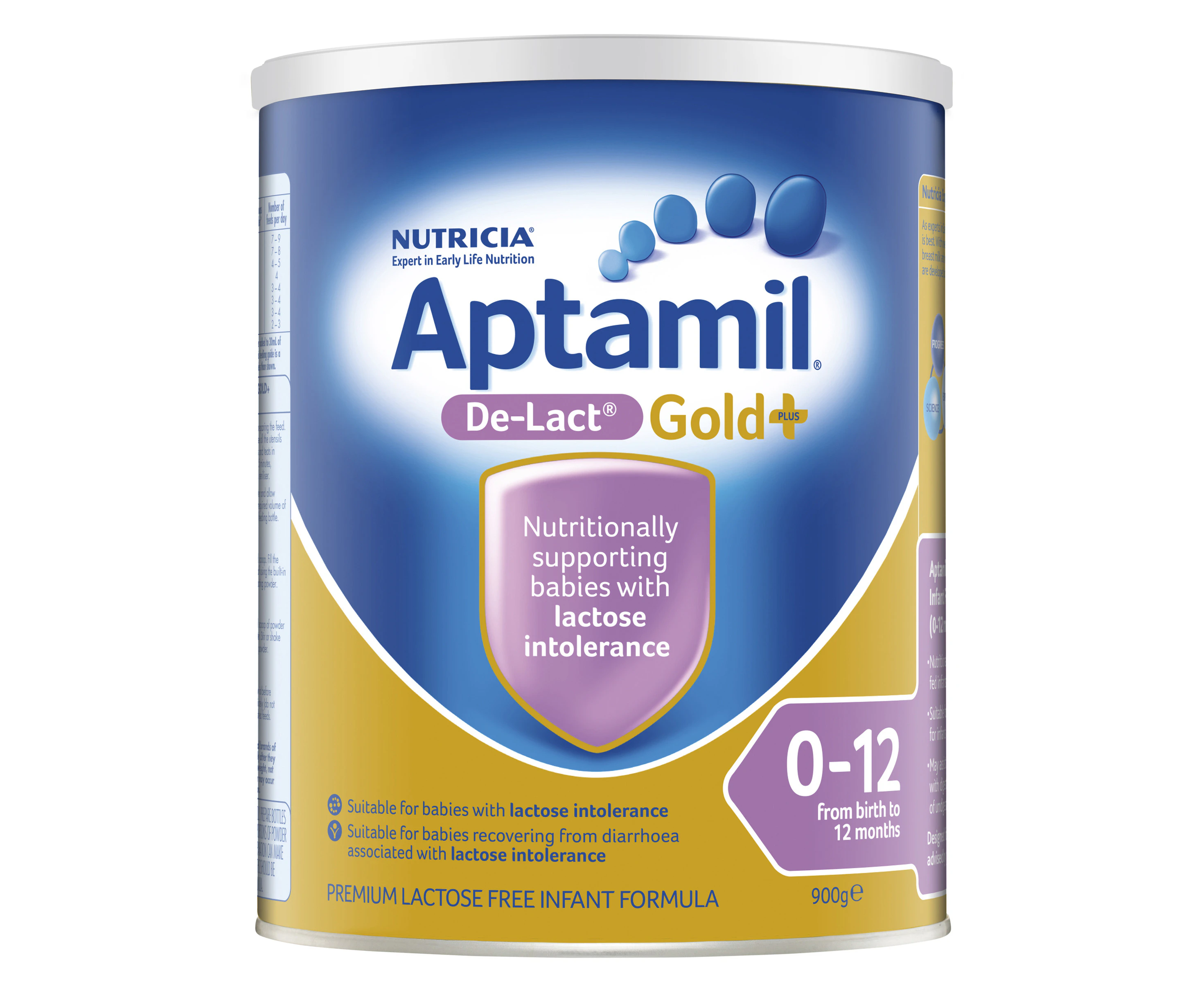 Aptamil Gold+ Lactose Intolerance Baby Infant Formula From Birth to 12 Months 900g