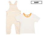 Gem Look Baby Boys' Organic Cotton Top & Overalls 2-Piece Set - Stripe