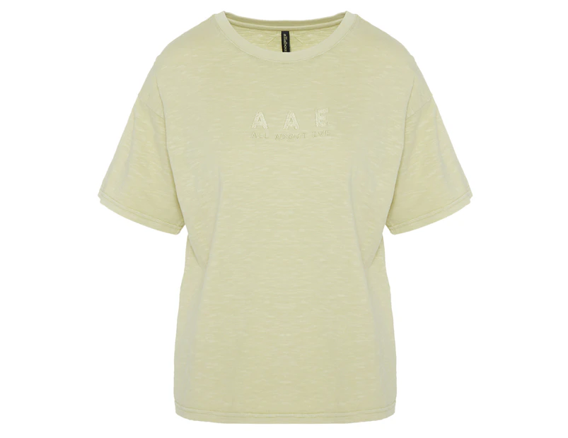 All About Eve Women's Aura Classic Tee / T-Shirt / Tshirt - Light Green
