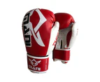 MANI SPORTS TuffX Boxing Gloves Red White