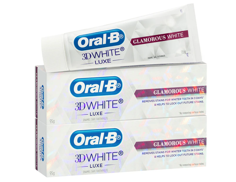 2 x Oral-B 3D White Luxe Glamorous White Toothpaste 95g