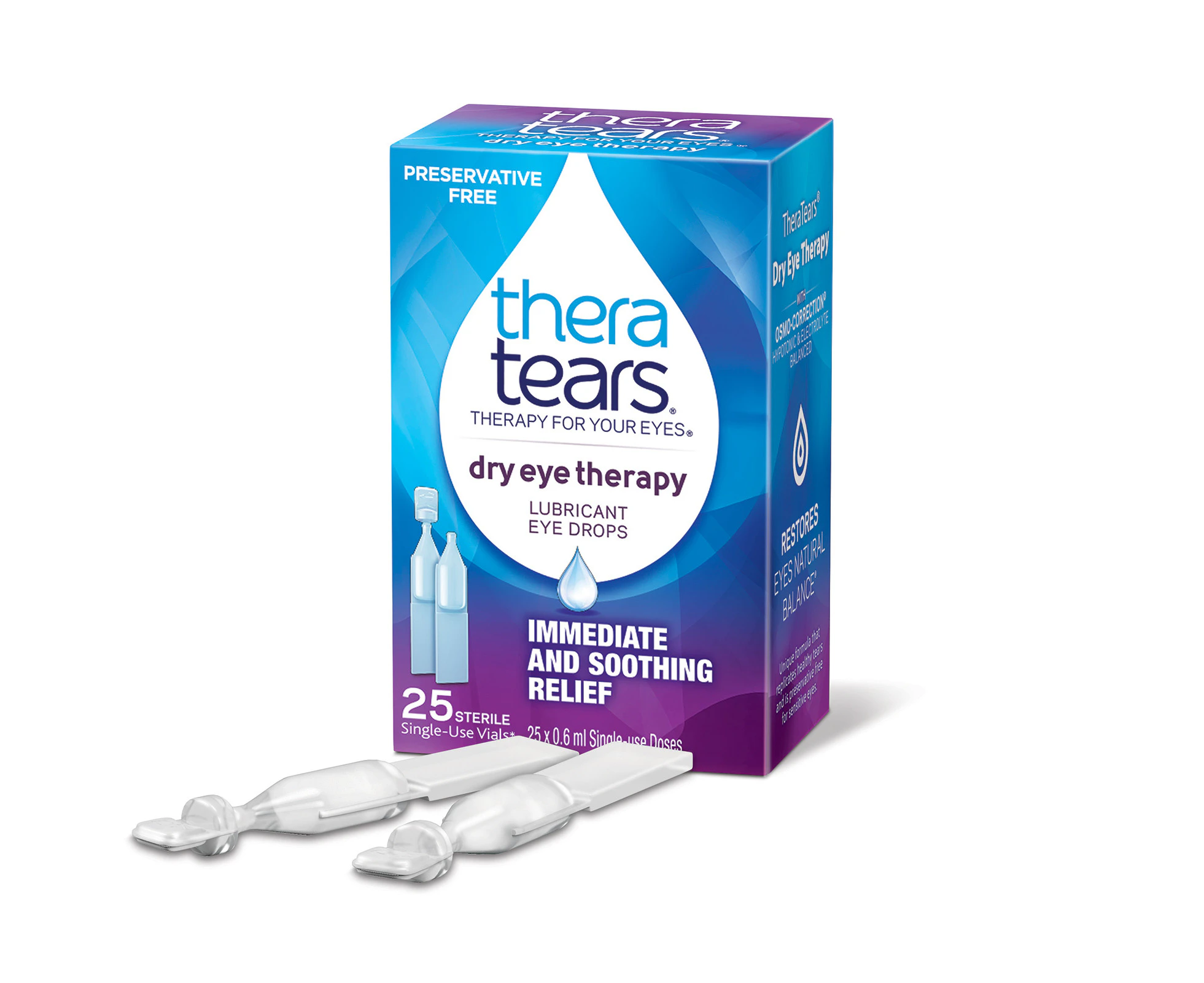 Thera Tears Dry Eye Therapy Lubricant Eye Drops 25 Vials