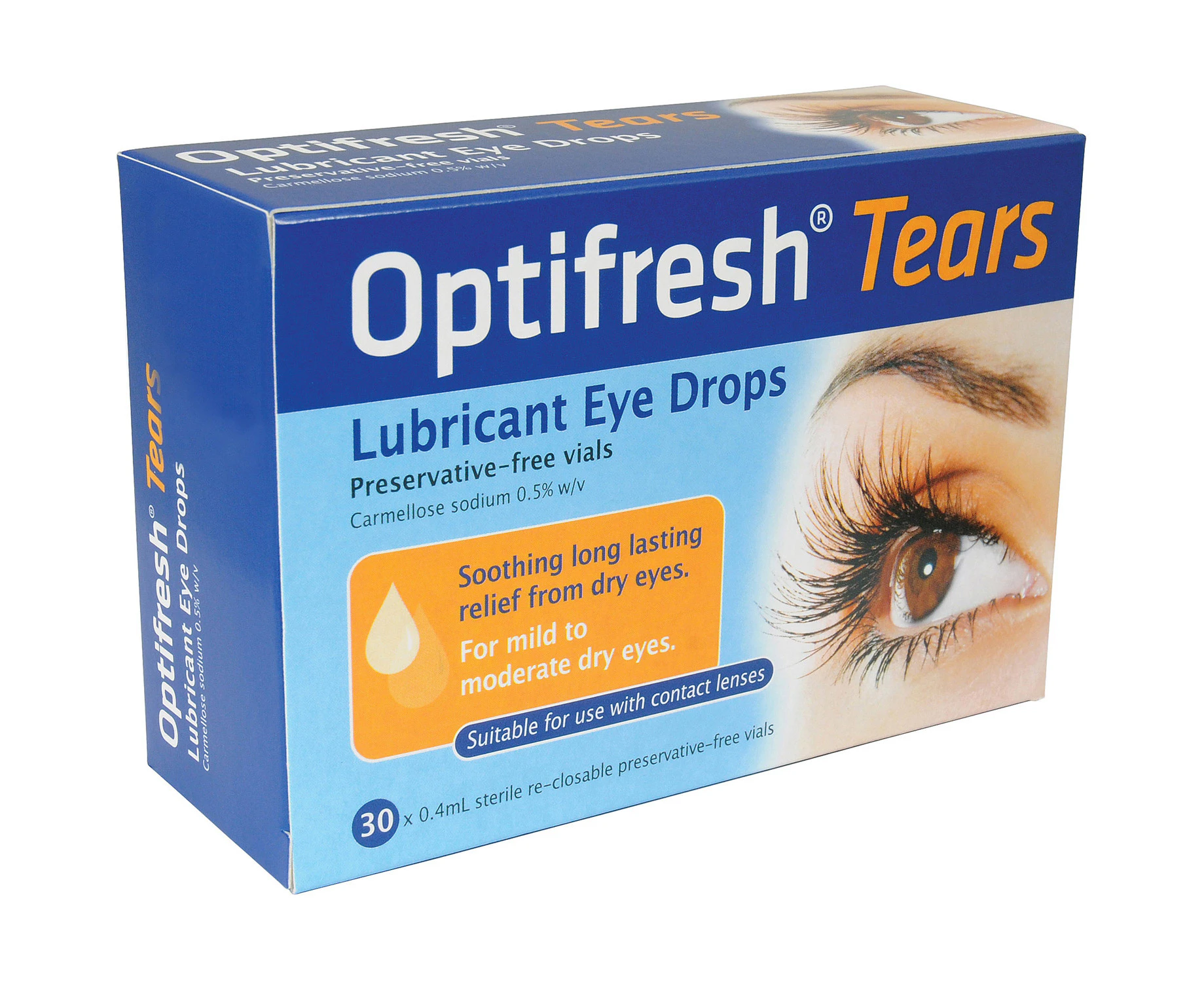 Optifresh Tears Lubricating Eye Drops 30 x 0.4ml