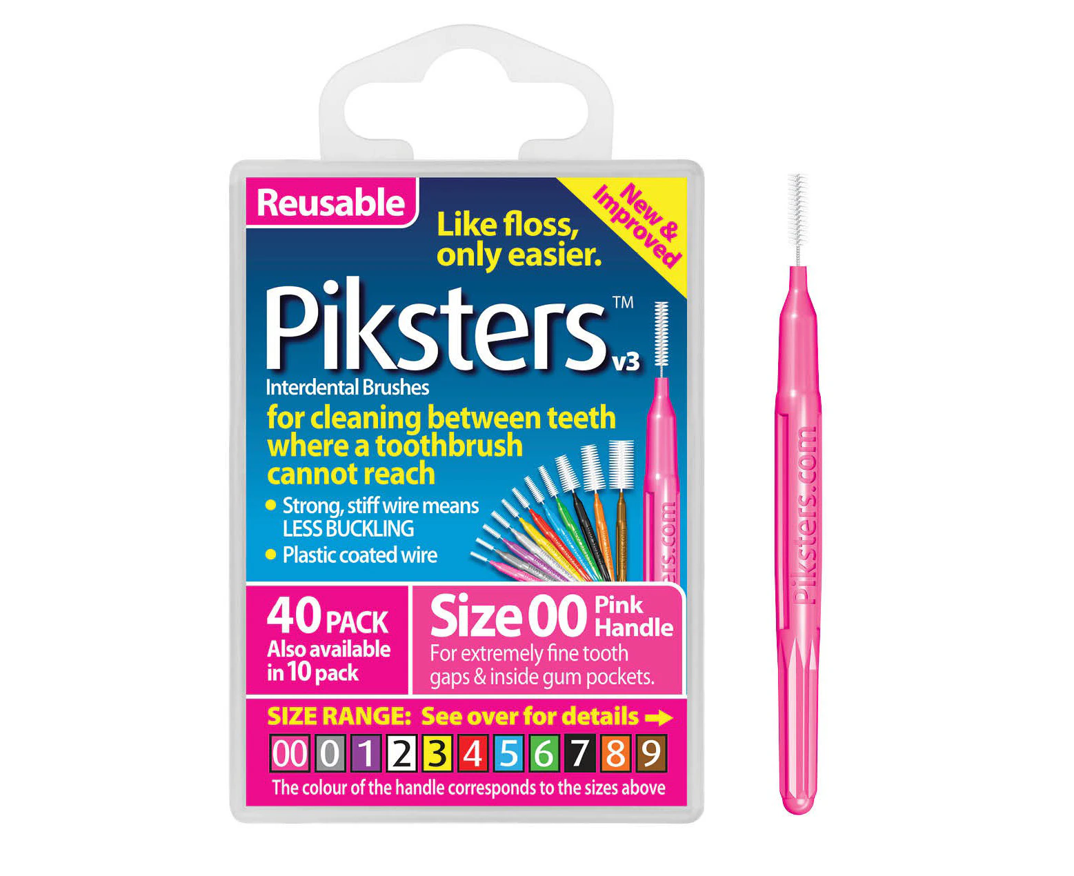 Piksters(R) Interdental Brushes Pink Size 00 40pk