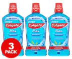 3 x Colgate Plax Mouthwash Peppermint 1L