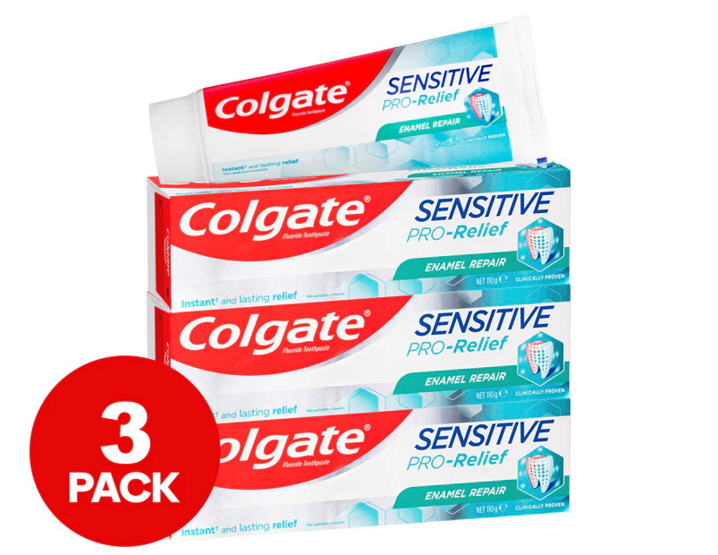 3 x Colgate Sensitive Pro-Relief Enamel Repair Toothpaste 110g