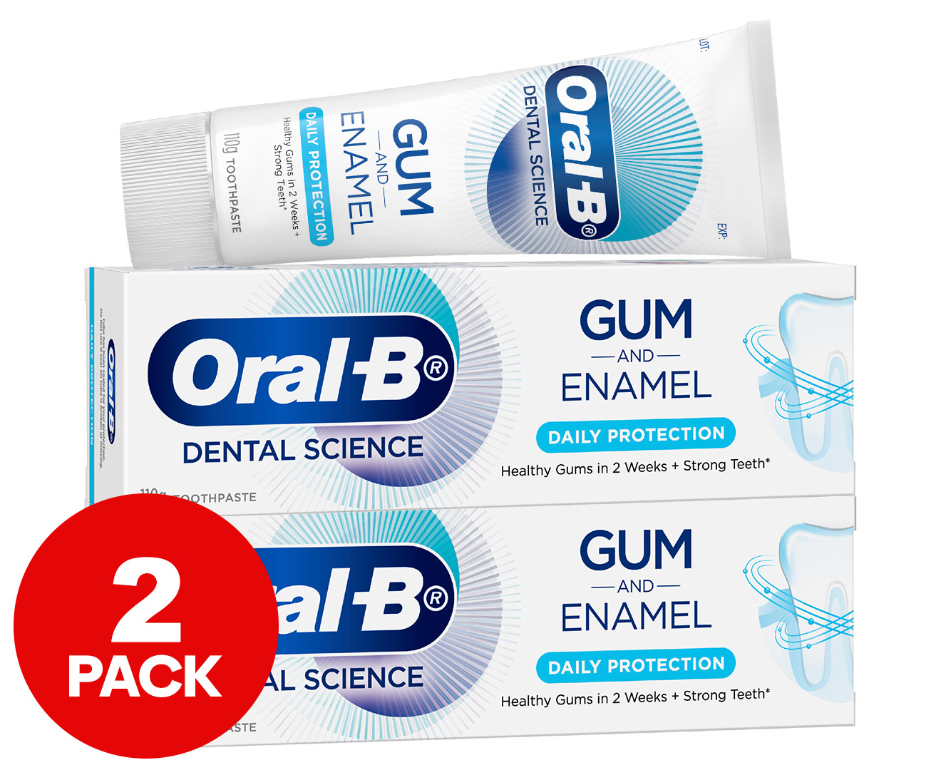 2 X Oral-B Dental Science Gum & Enamel Daily Protection Toothpaste Mint ...