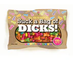 Suck A Bag of Dicks - Adult Pecker-Shaped Candy- Tell 'EM to Suck It! - 100 Pieces - 3 Ounces