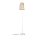 Anko by Kmart Rattan Shade Floor Lamp - White/Brown