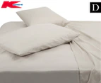 Anko by Kmart 225 Double Bed Sheet Set - Oatmeal