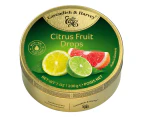Cavendish and Harvey Citrus Fruit Drops 200g Tin Sweets C&H Candy Lollies