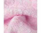 Dot Burnt-Out Flannel Blanket 280GSM Pink