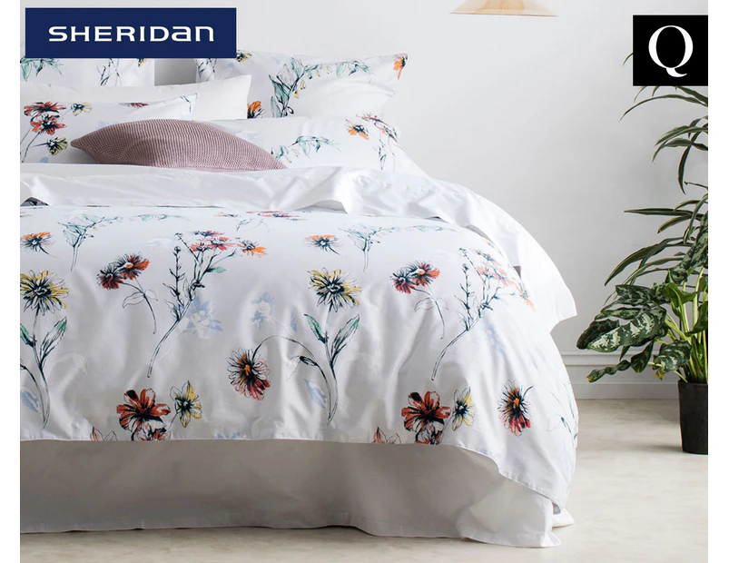 Sheridan Fernvale Queen Bed Quilt Cover Set - Neon Rose