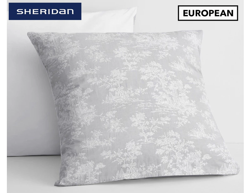 Sheridan 65x65cm Lambert European Pillowcase - Silver