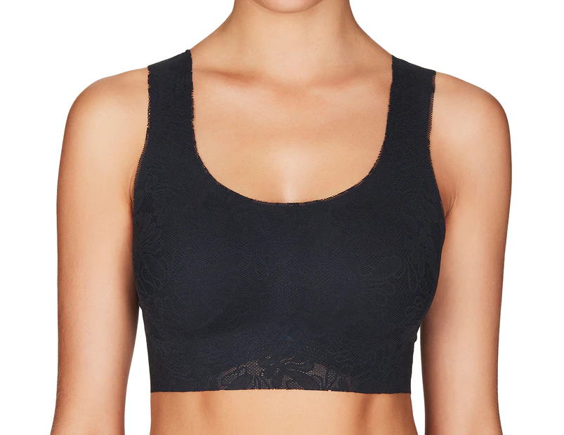 Naked Women's Almost Naked Lace Scoop Neck Bra - Black