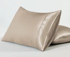 CleverPolly Satin Pillowcase Twin Pack - Champagne