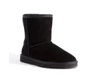 Aus Wooli Ugg Cronulla Mid Calf Sheepskin Boot - Black