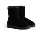 Aus Wooli Ugg Cronulla Mid Calf Sheepskin Boot - Black