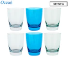 Set of 6 Ocean 365mL Tiara Blues Double Old Fashioned Glasses