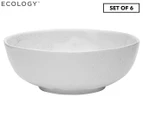 6 x Ecology 18cm Speckle Bowls - Milk