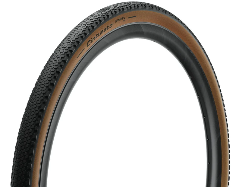 Pirelli Cinturato Gravel Hard 700x45c TLR Folding Bike Tyre Tanwall Classic - Black