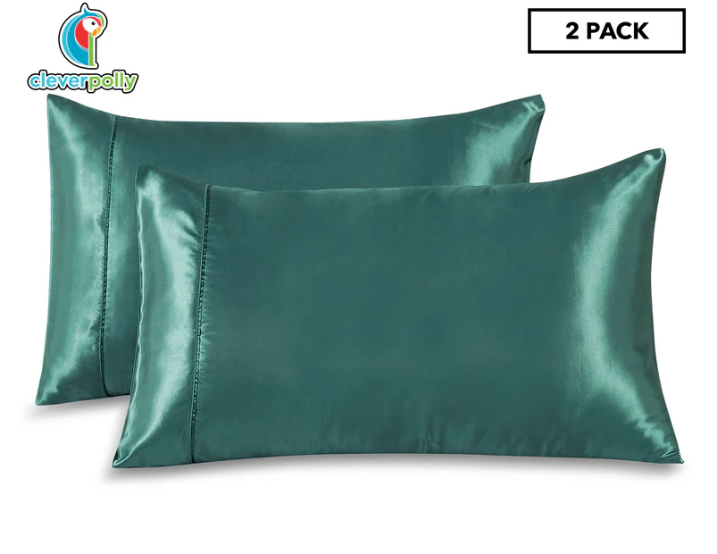 CleverPolly Satin Pillowcase Twin Pack - Green
