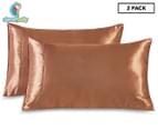 CleverPolly Satin Pillowcase Twin Pack - Rust 1