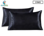 CleverPolly Satin Pillowcase Twin Pack - Black
