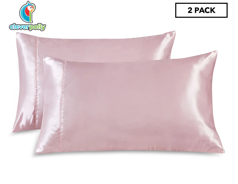 CleverPolly Satin Pillowcase Twin Pack - Pink