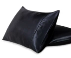 CleverPolly Satin Pillowcase Twin Pack - Black