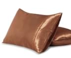 CleverPolly Satin Pillowcase Twin Pack - Rust 2