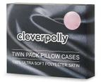 CleverPolly Satin Pillowcase Twin Pack - Pink