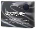 CleverPolly Satin Pillowcase Twin Pack - Black 4