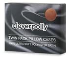 CleverPolly Satin Pillowcase Twin Pack - Rust 4