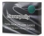 CleverPolly Satin Pillowcase Twin Pack - Green 4