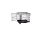Dog Wire Crate X-Large - Portable Collapsible Travel Kennel - Pet Puppy Cage