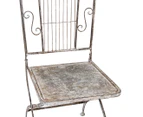 Set of 2 Willow & Silk Baroque Chairs - Antique Grey