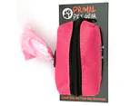 Primal Pet Gear Dog Poop Bag Dispenser - Fits Any Dog Leash - Pink