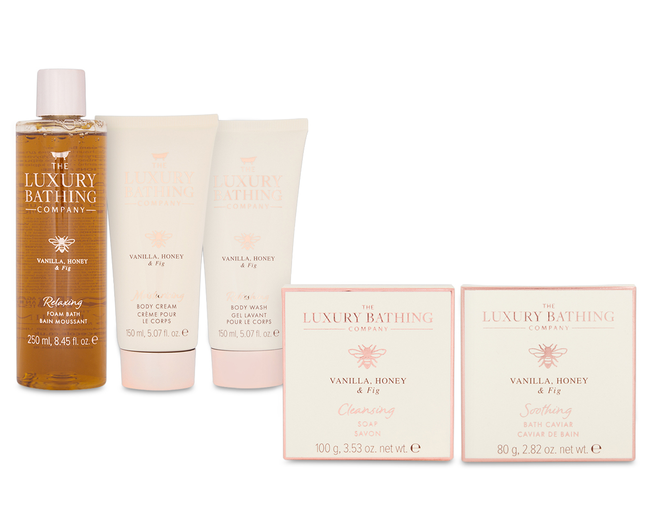 The Luxury Bathing Company by Grace All Things Beautiful Gift Set For Women Vanilla, Honey & Fig Catch.com.au