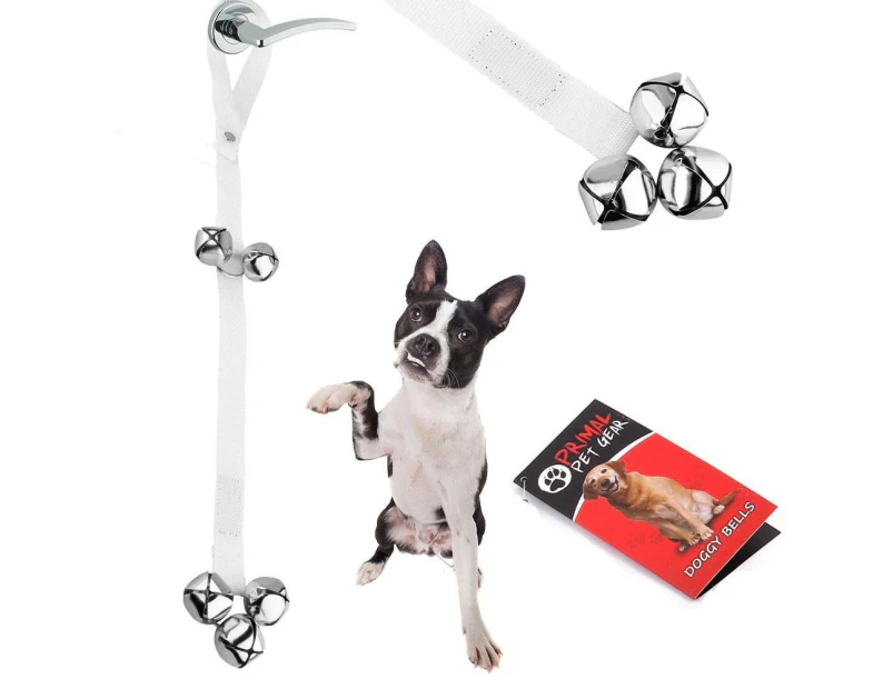 Primal Pet Gear Doggy Bells - Toilet Train Your New Puppy Dog the Easy Way - White