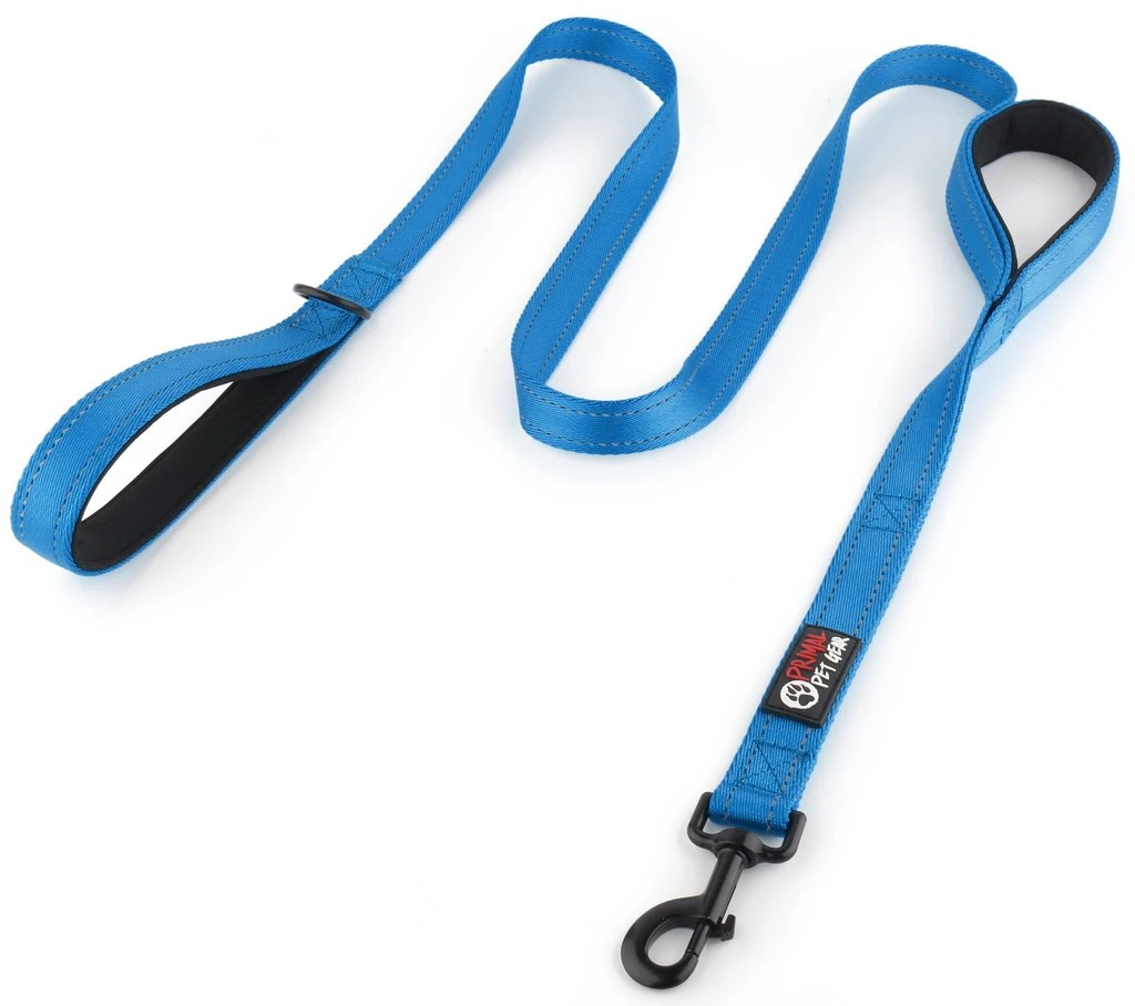 Primal Pet Gear Double Handle Dog Leash - Blue