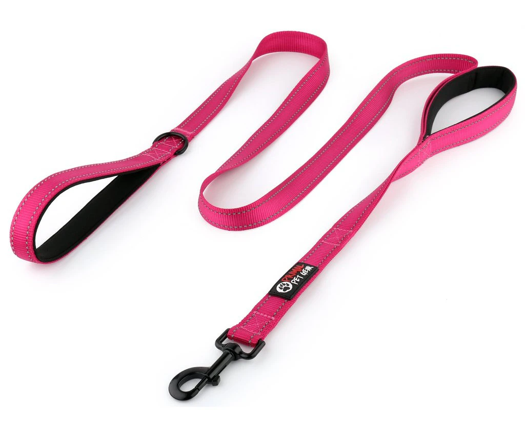 Primal Pet Gear Double Handle Dog Leash - Pink