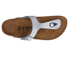 Birkenstock Unisex Gizeh BS Narrow Fit Sandals - Silver